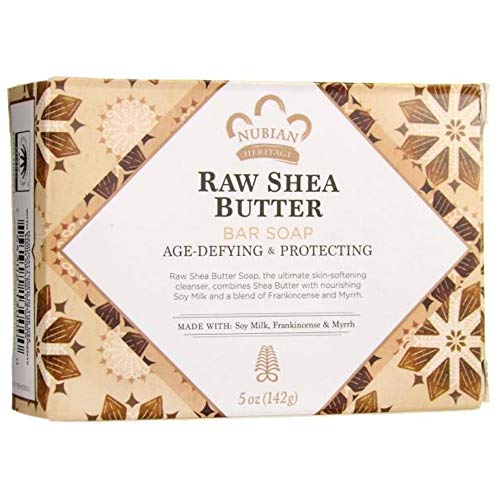 Nubian Heritage Raw Shea Butter Bar Soap with Frankincense & Myrrh - 2 Pack