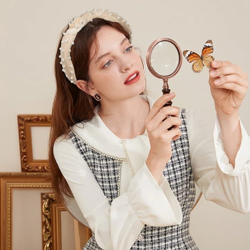 Yueton Women Faux Pearl Velvet Headband 1 Pack Elegant Hair Accessory