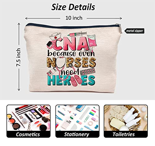 CNA Makeup Bag - Nurse Life Cosmetic Bag, 10x7.5 inches