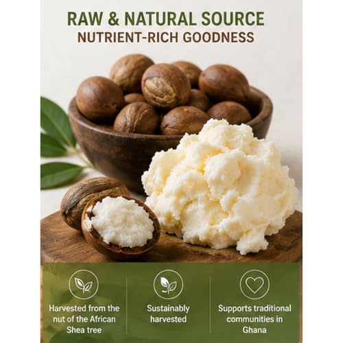 Mary Tylor Naturals Pure Unrefined 16 oz Shea Butter from Ghana — Ivory, 1 lb (Pack of 1) Natural Hair & Skin