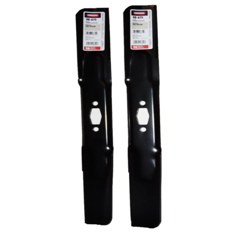 2Pk 98-675 High Lift Blades 42" Compatible with Craftsman, MTD 742-05528, 742P05528, 742-05177, 742P05177
