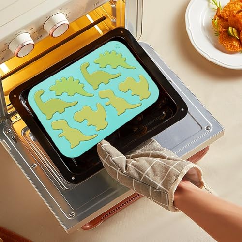 Nexolia Silicone Dinosaur Molds - 3 Pcs Non-Stick Baking Set