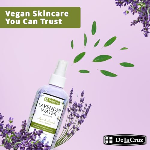 De La Cruz Lavender Water Body Mist - Lavender Spray body mist With Pure Lavender Essential Oil 8 fl oz (236 mL)