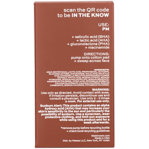 ITK Tri-Acid Facial Toner with AHA, BHA, PHA & Niacinamide - 5 Fl Oz