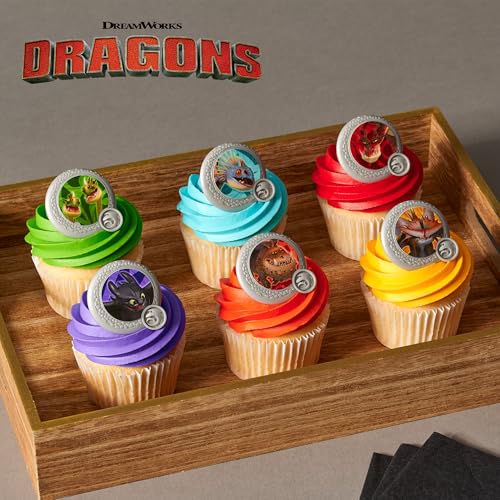 How to Train Your Dragon Cupcake Toppers - 24 Pack Food Safe