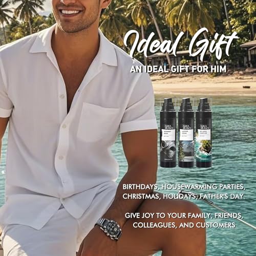 AQUA BLANCE Body Spray for Men - 3-Pack Fragrance Mist, 3.4 Fl Oz Each