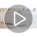 RIMELA White Bed Skirt Full Size 12-Inch Drop, Elastic Wrap-Around
