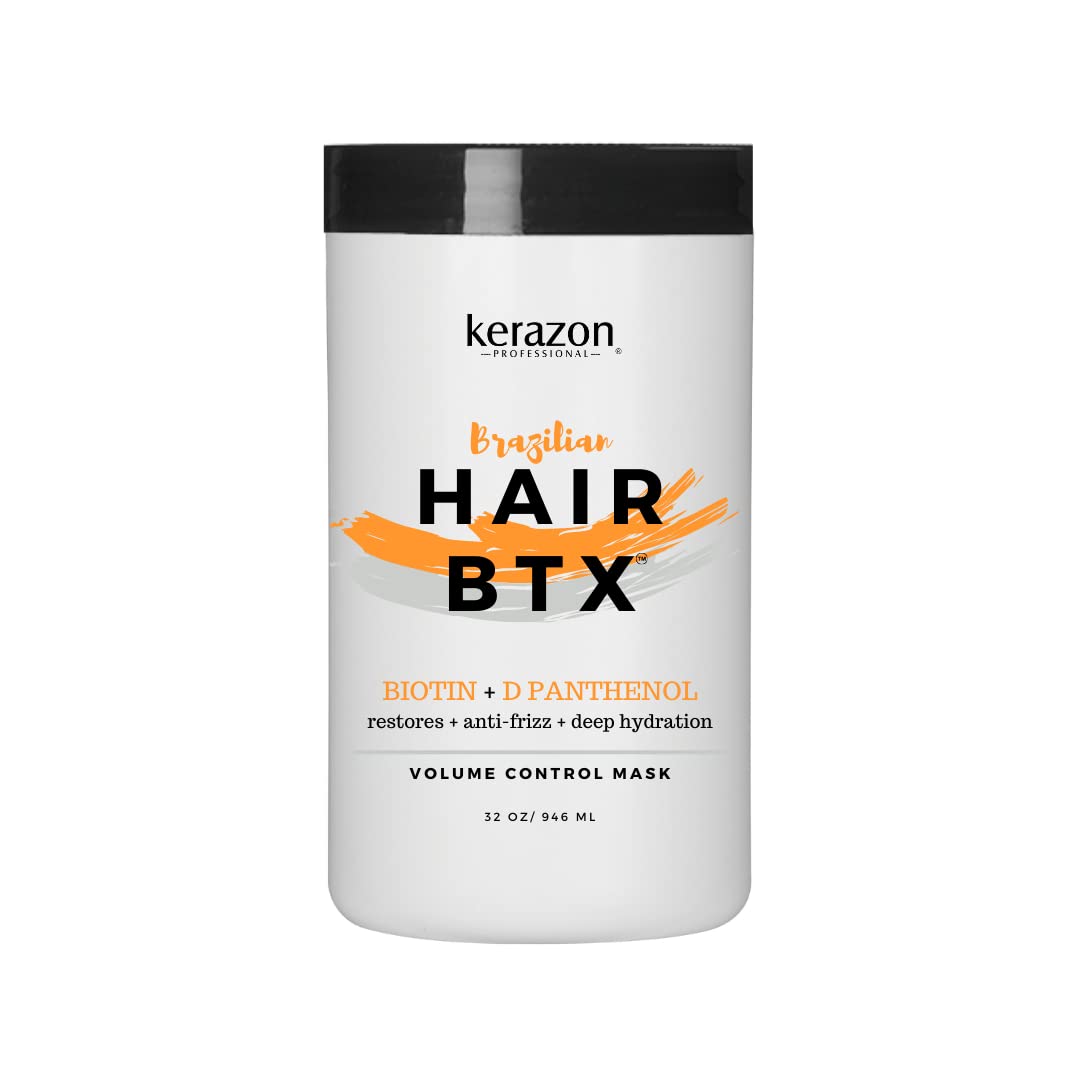 KERAZON Brazilian Hair BTX Treatment Mask - Deep Conditioning & Hydration | 8oz (236ml) for Damaged Hair
