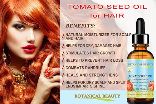 Tomato Seed Oil - 100% Pure Virgin Cold-Pressed Carrier Oil for Skin, Hair & Nails