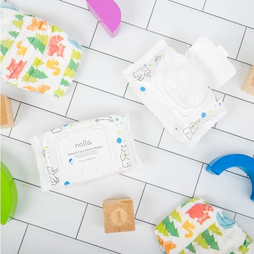 Nolla Unscented Nose and Face Wipes for Babies & Kids | 180 Count