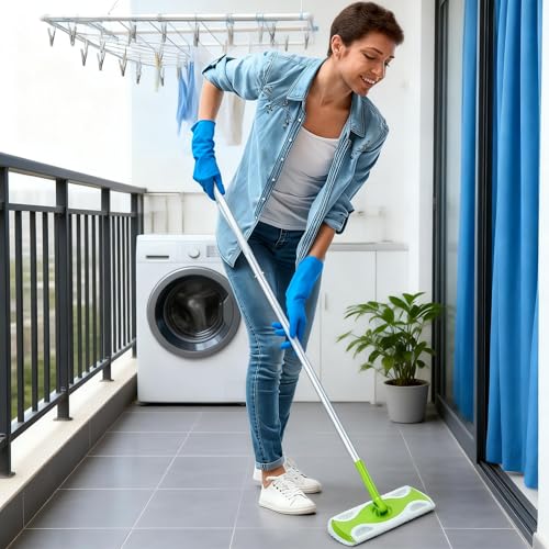 Adjustable Aluminum Mop Handle Compatible with Swiffer WetJet