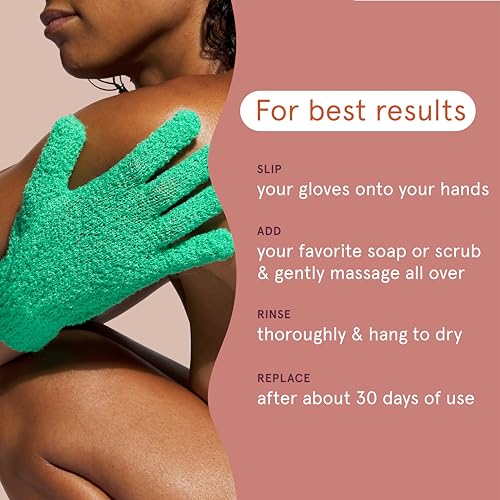 Exfoliating Stretch Bath & Shower Gloves for Clean Skin
