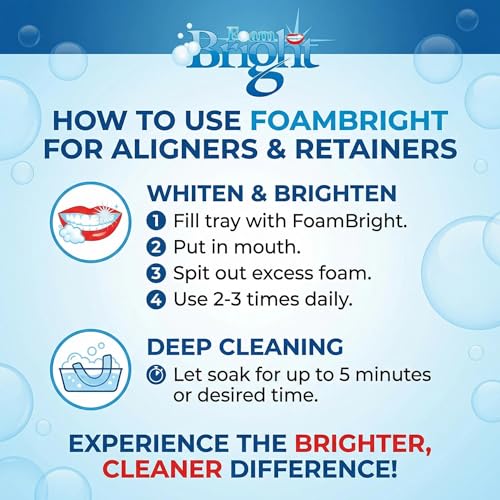 FoamBright Aligner and Retainer Cleaner Whitening Foam - Peroxide Free