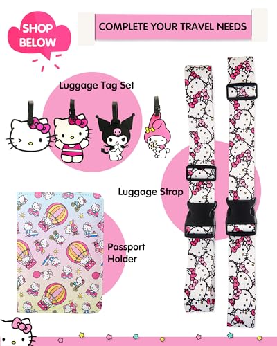 Hello Kitty 3-Piece Travel Pouch Set - Zippered Makeup & Toiletry Bags