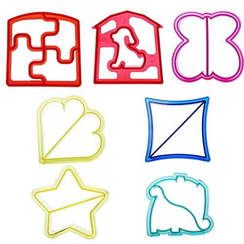 6-Pack Kids Sandwich Cutters with Animal Shapes for Fun Lunches