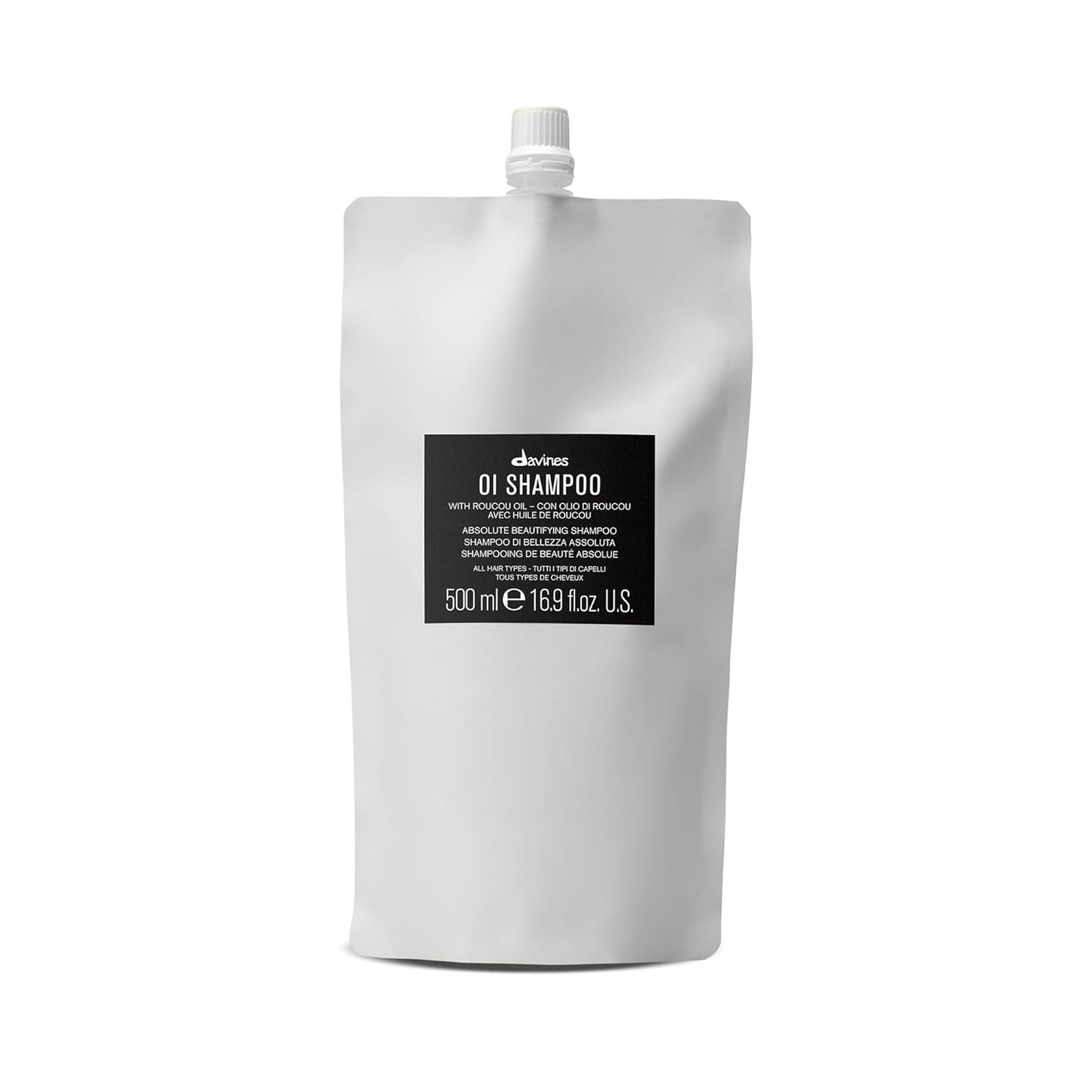 Davines OI Shampoo - Milky-Smooth Hydrating Cleanser for All Hair Types | Antioxidant-Rich Roucou Oil for Shine & Softness