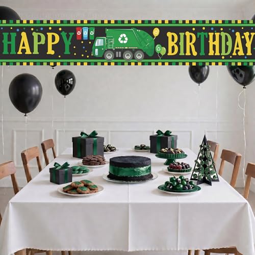 Garbage Truck Birthday Banner - Kids Party Decoration 118x25in