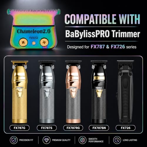 Replacement T-Blade for BaBylissPRO FX787 & FX726 Trimmers, Titanium Coated