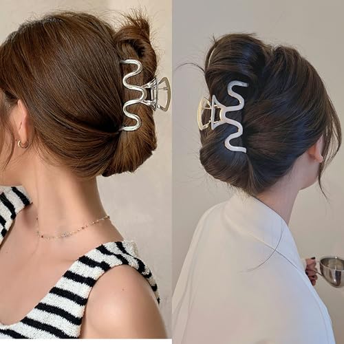 SINIDE Metal Claw Clips for Women - 3.5 Inch Strong Hold Hair Accessories