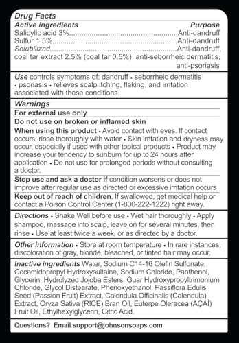 Clark's 0.5% Coal Tar & 3% Salicylic Acid Dandruff Shampoo 8 Fl Oz Pack of 1