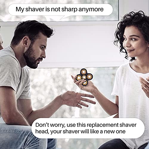 Vsmooth Gold-5G Electric Shaver Replacement Head - Waterproof Blades for Bald Men