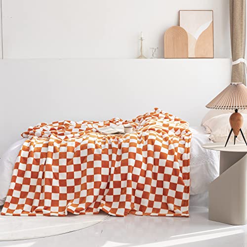 LOMAO Checkerboard Flannel Throw Blanket - Soft & Cozy 40"x60"