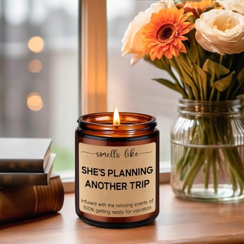 LEADO Lavender Travel Candle – Funny Gift for Women & Travelers