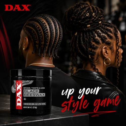 DAX Black Beeswax Hair Wax for Braids, Twists & Locs 7.5 oz (Pack of 1)