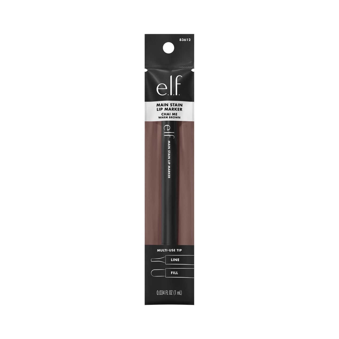 e.l.f. Main Stain Lip Marker, Lip Stain Lip Liner, Define, Contour & Fill for Long-Lasting & Transfer-Resistant Color, Vegan & Cruelty-Free, Chai Me
