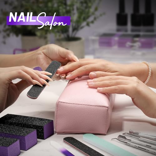 Fandamei Purple Nail Care Kit with Buffers, Files & Cuticle Tools, Manicure & Pedicure Set