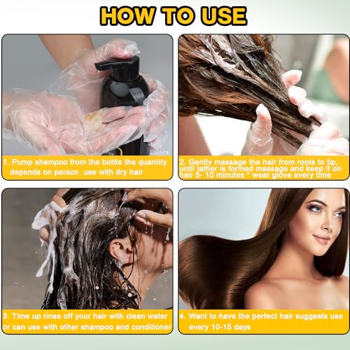 Sminktec Herbal Hair Dye Shampoo 3 in 1 Dark Brown for Gray Hair - Natural Color & Nourishing Care