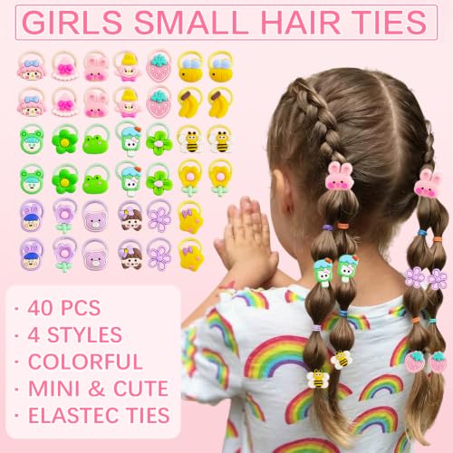 Kids Girls Hair Accessories Set with Pink Storage Box - 246 Pieces including Ties Clips & Bands