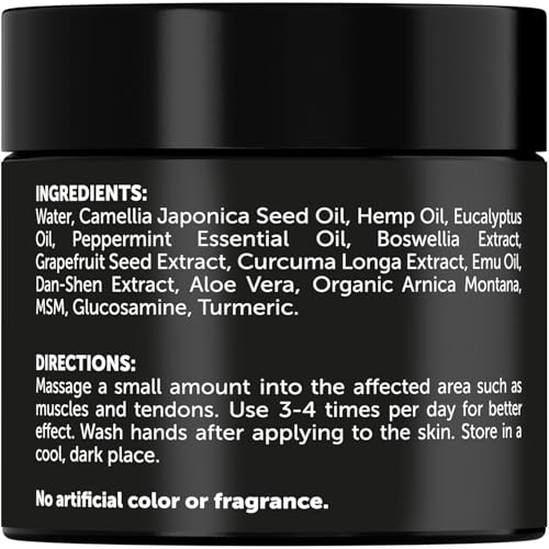 Maximum Strength Hemp Cream with Arnica & Aloe - 4 OZ