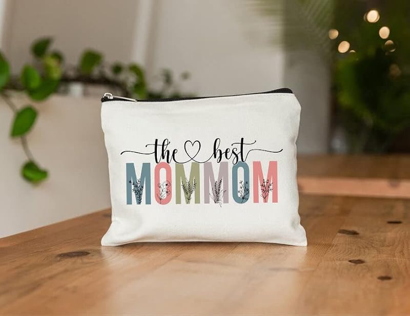 Mommom Makeup Bag - Personalized Cosmetic Travel Pouch for Mother's Day