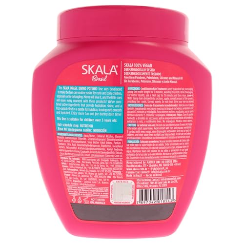 SKALA Kids 2-in-1 Treatment Cream & Leave-In Conditioner - 2.2 lb Vegan Coconut Oil Formula for Curly Hair