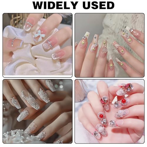 3400 Pcs Gold & Silver Star Nail Charms for Nail Art