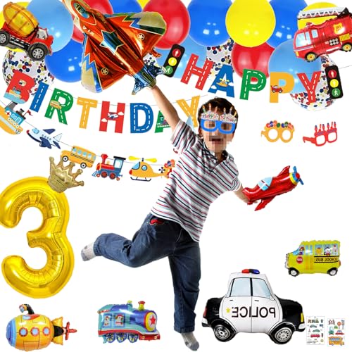 Traffic-Themed Birthday Party Supplies Set for Kids