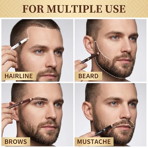 8-Piece Barber Pencil Set for Hairline & Beard Shaping