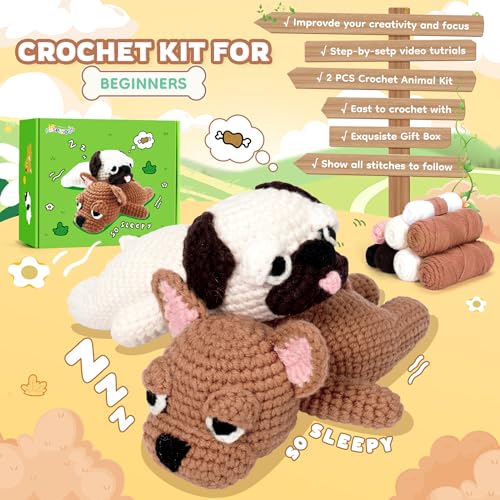 Beginner Crochet Kit for Pug & French Bulldog Plushies