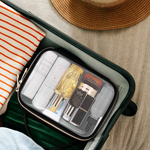 Wedama Clear Toiletry Bag Set, 2-Pack Medium & Large PVC Travel Organizer