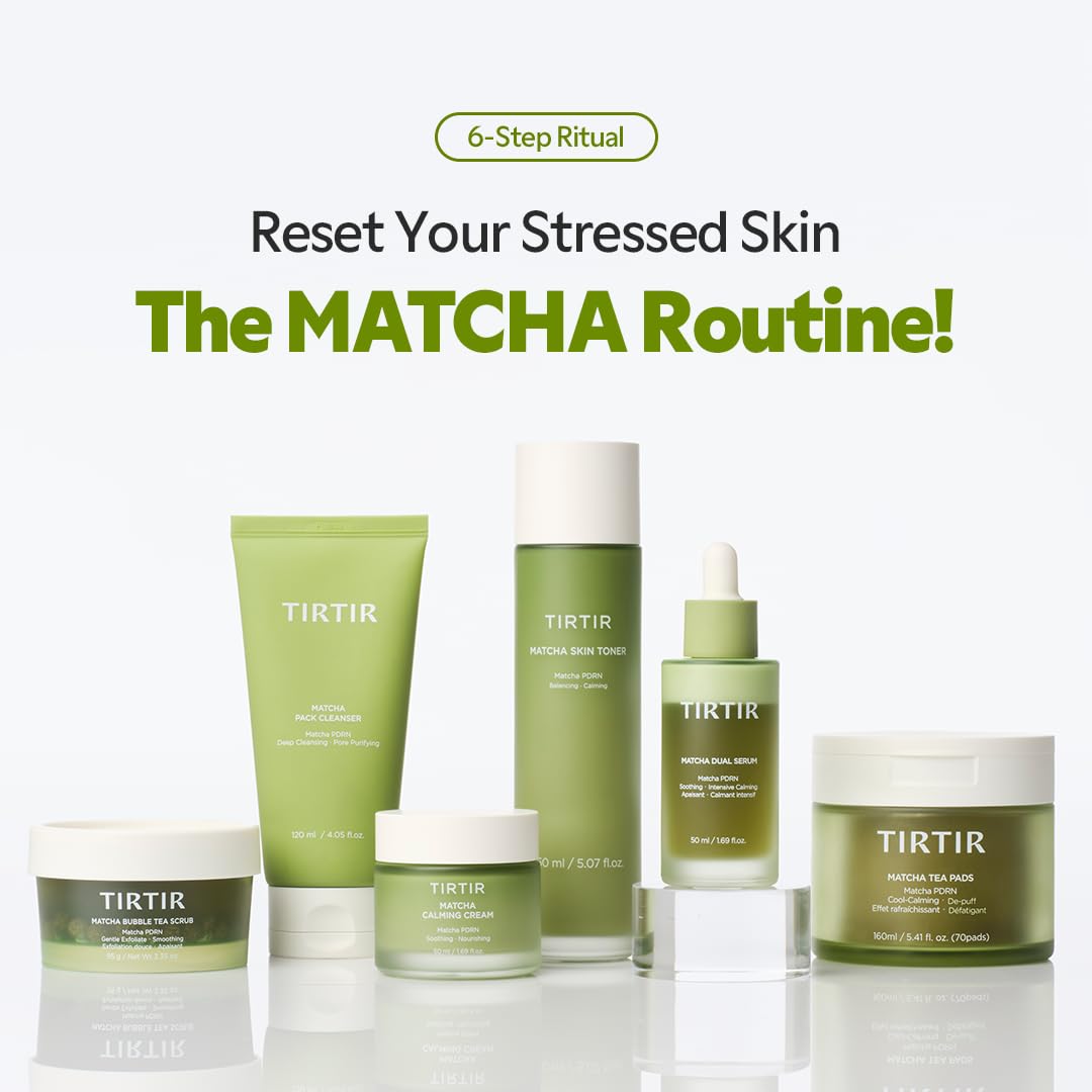 Matcha Dual PDRN Serum - Red Skin Relief & Glass Skin Glow | 20,000ppm Vegan Matcha, 5% Niacinamide, Hydrating Korean Face Serum for Sensitive & Acne-Prone Skin