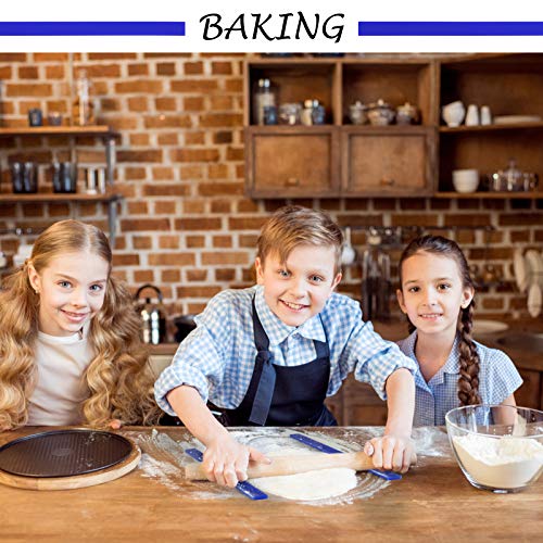GWHOLE Silicone Rolling Pin Guides Set - 6 Pcs Non-Stick Dough Thickness Rulers for Baking