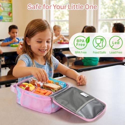 Insulated Kids Lunch Bag - Pink Unicorn Lunch Box for School