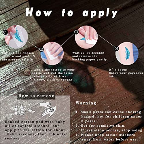 Uranian Sparkling Butterfly Temporary Tattoos 6 Sheets Glitter Face Body Stickers