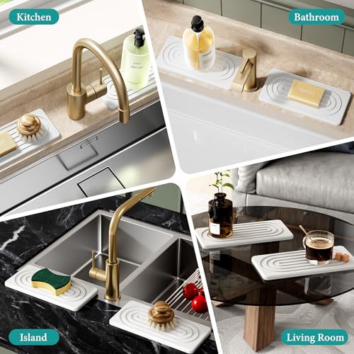 Diatomite Stone Drying Tray - Quick-Drying Kitchen & Bathroom Organizer