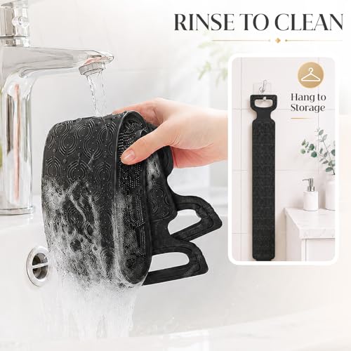 Manmihealth Silicone Back Scrubber for Shower, Dual-Sided Exfoliator
