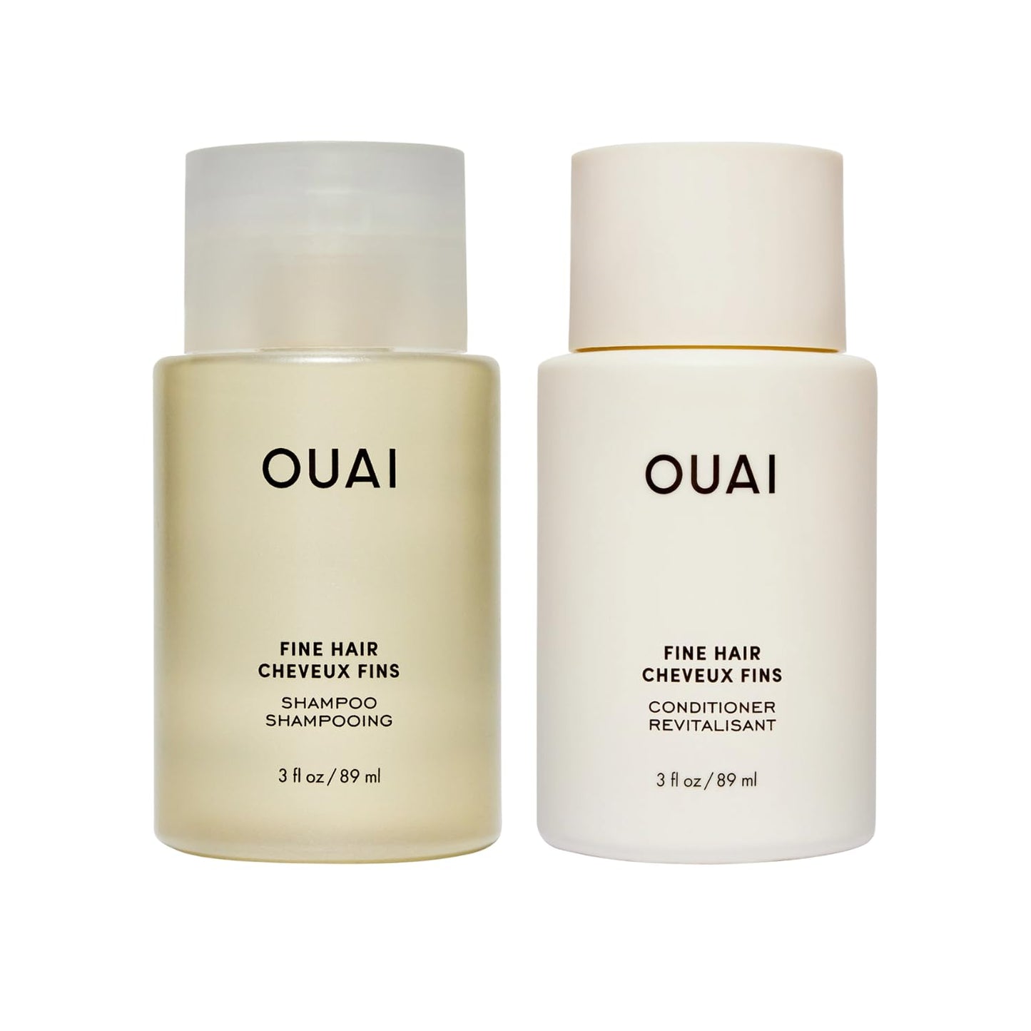 OUAI Fine Shampoo & Conditioner Set - Sulfate-Free Hair Care with Keratin & Shea Butter | 10 Fl Oz