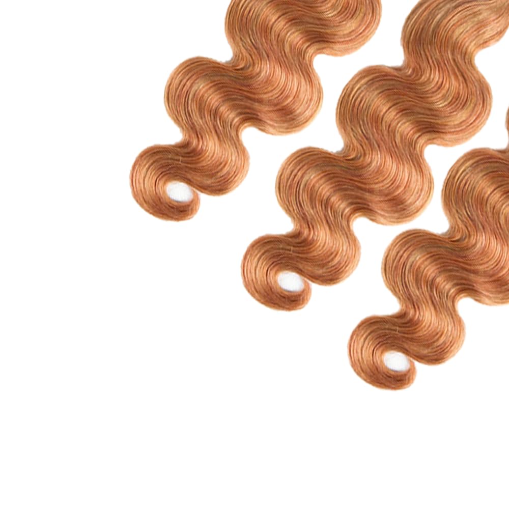 Honey Blonde Highlight Bundles Light Brown Body Wave Bundles 22 22 22 Inch 8A Brazilian Virgin Remy 3 Bundles Double Weft Ombre Brown Body Wave Hair Extensions