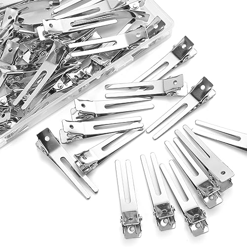 50pcs Double Prong Curl Hair Clips for Styling & Sectioning