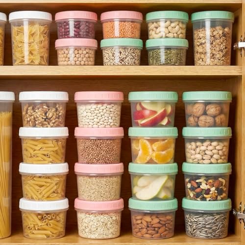 ASEVAT 18-Pack 4 oz Food Storage Containers with Twist Lids